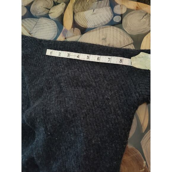 Lilla P 100% cashmere shrug cardigan open front gray grey - Picture 9 of 9